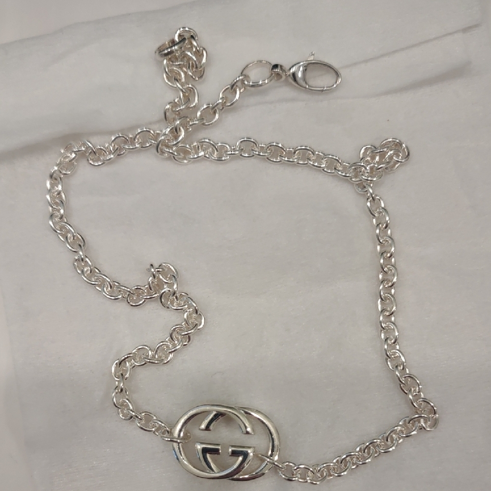Gucci Silver Logo Necklace